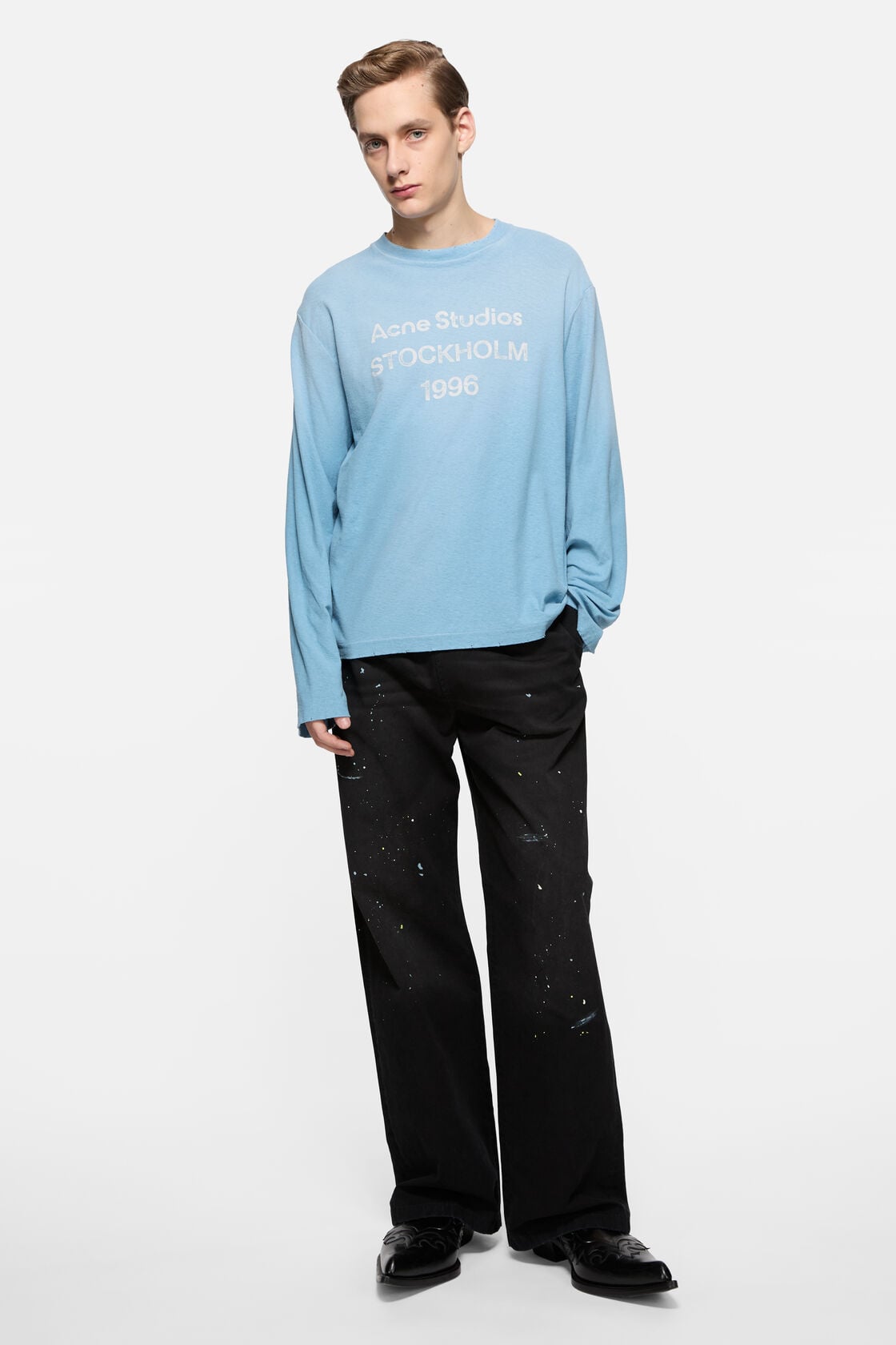 Acne Studios Sprayed logo t-shirt 1996 Light Blue