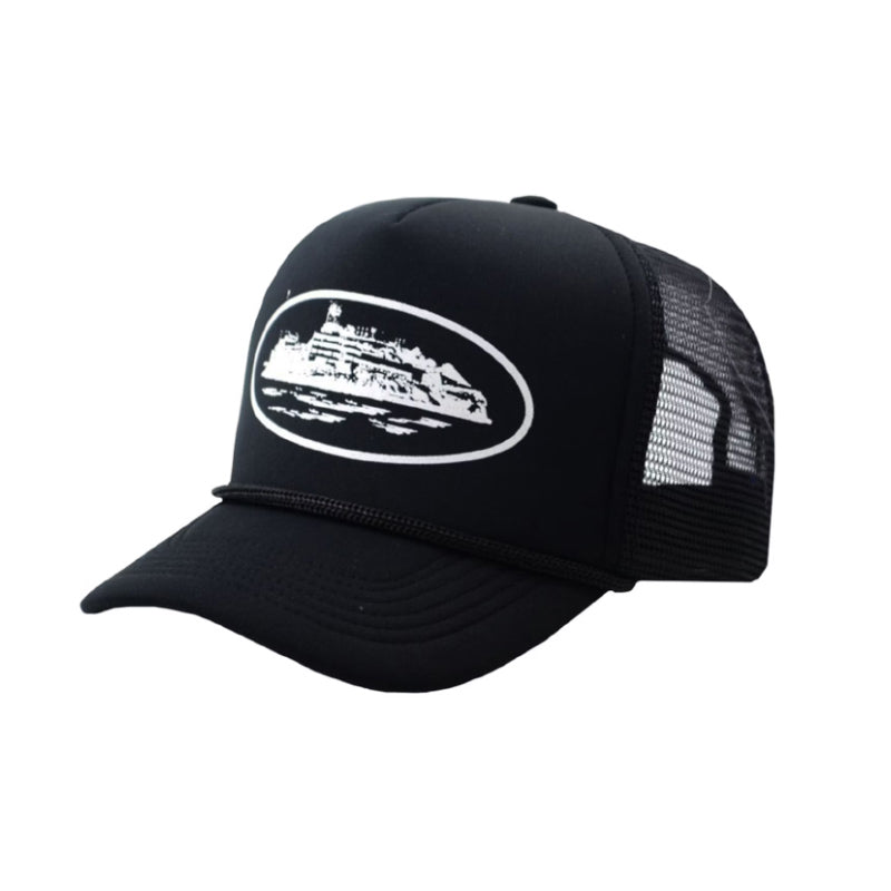 Corteiz Alcatraz Trucker Hat 'Black White'
