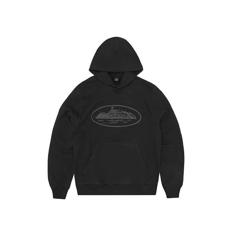 Corteiz Alcatraz V2 Hoodie Triple Black