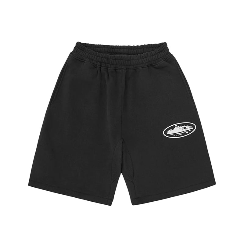 Corteiz Island Puff Print Sweatshort Black