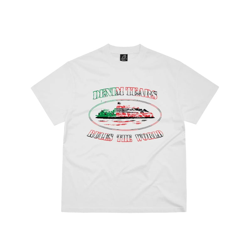 Corteiz x Denim Tears Cortears OG Alcatraz Tee White