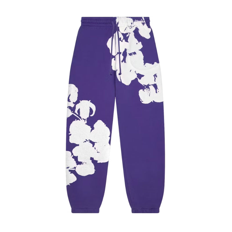 Denim Tears Big Cotton Wreath Sweatpants Purple