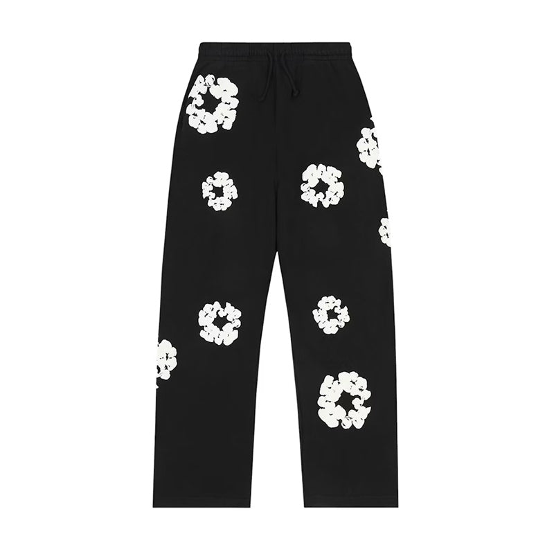 Denim Tears Cotton Wreath Baggy Sweatpants Black