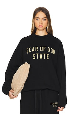 Fear of God Essentials Fleece Crewneck Black