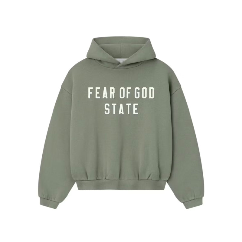 Fear of God Essentials 90's Fleece Hoodie Moss