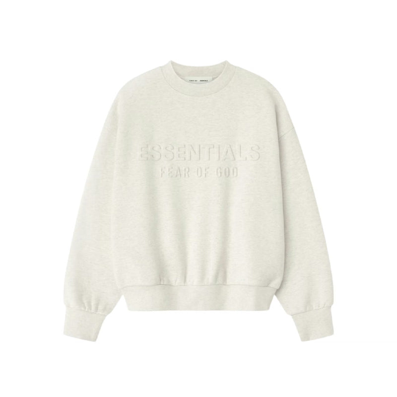 Fear of God Essentials Embossed Classic Crewneck Sweatshirt Oatmeal Heather