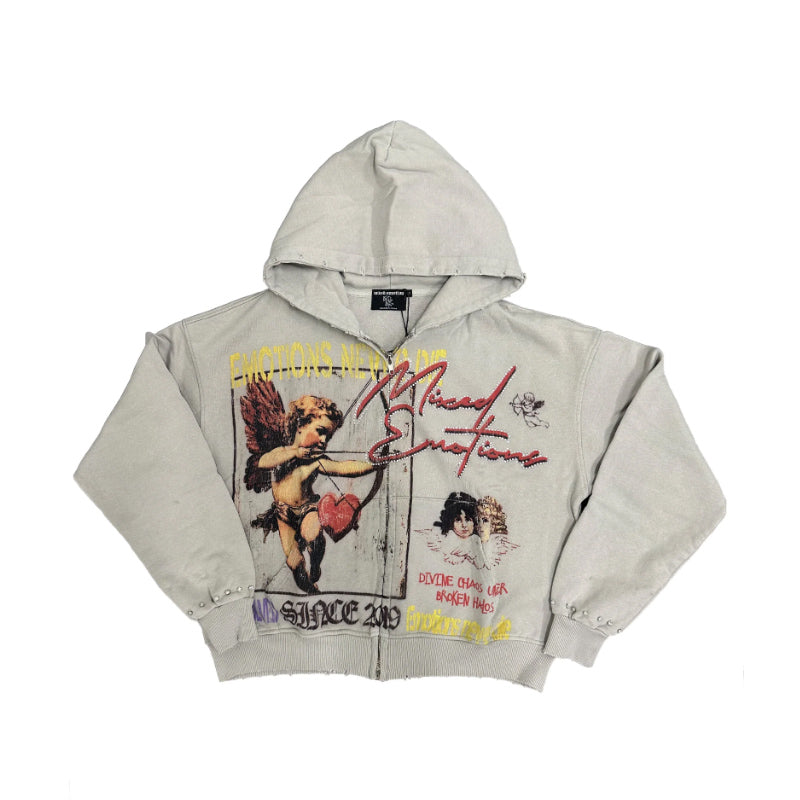 Mixed Emotions "Broken Halo" Zip-Up Hoodie