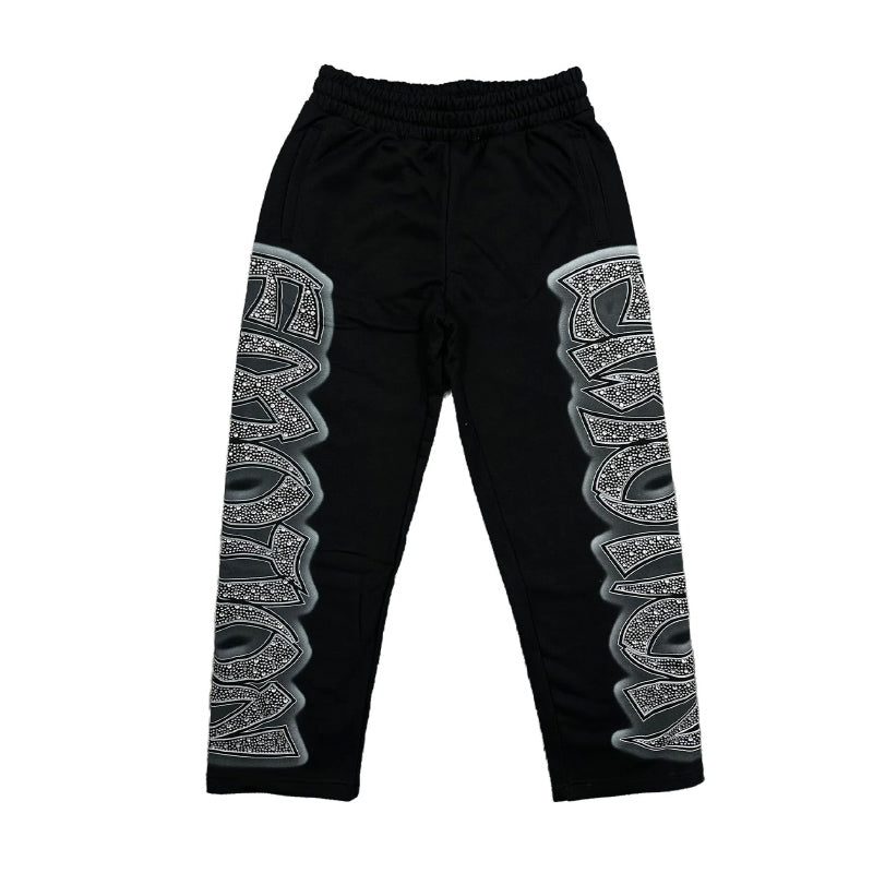 Mixed Emotions Midnight Rhinestone Sweatpants