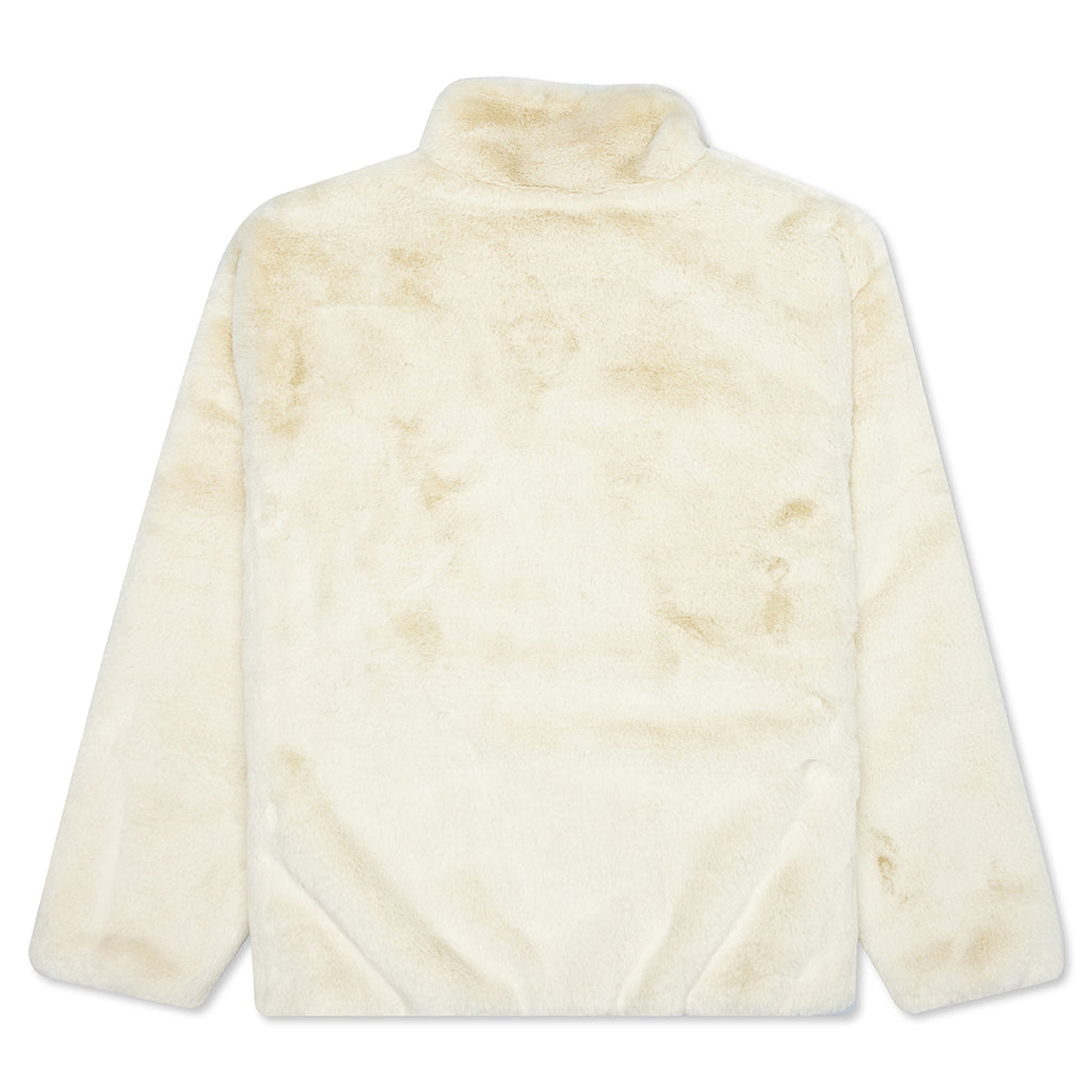 Nike NSW Sportswear Faux Fur Jacket Fossil White Black