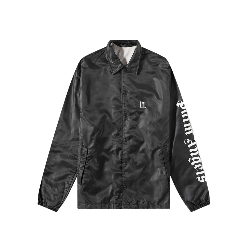 PALM ANGELS Coach Jacket Logo Latéral In Black