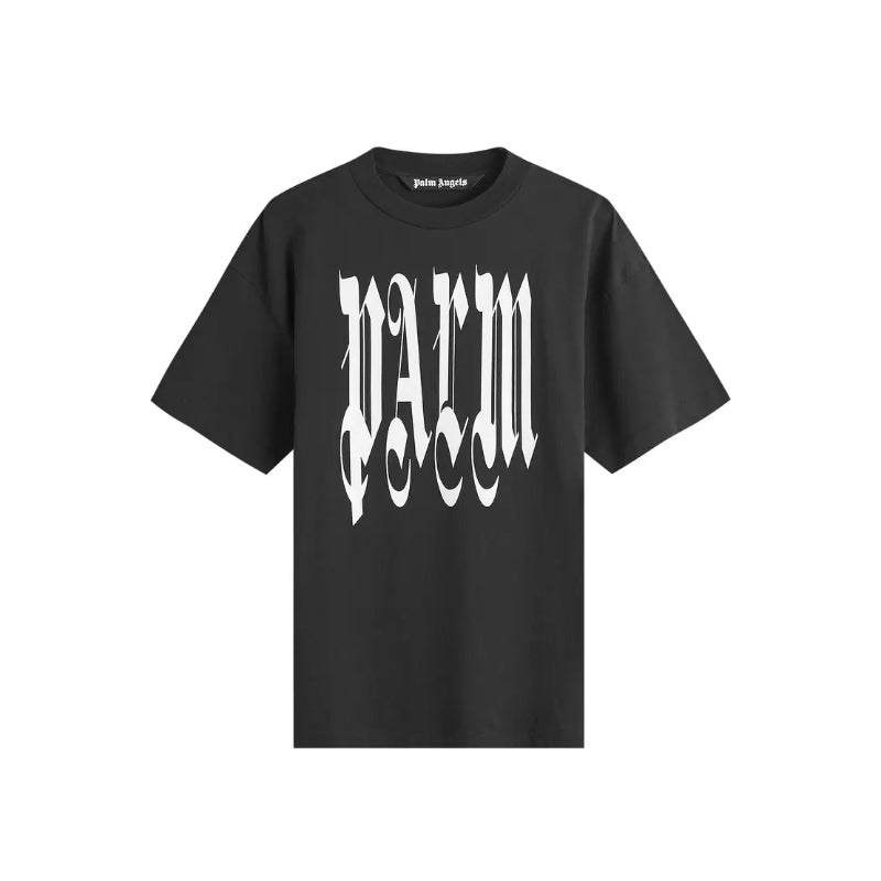 Palm Angels Gothic Palm Tee 'Black/Off White'