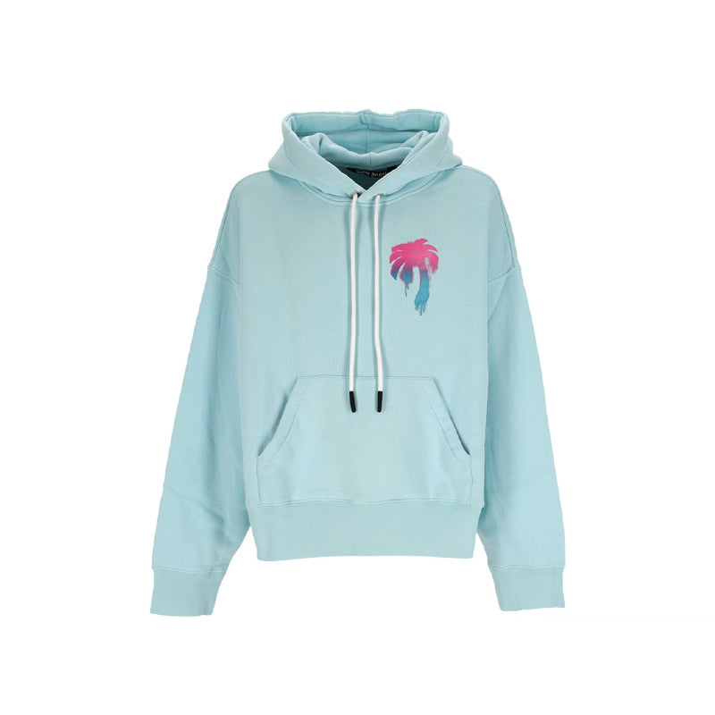 Palm Angels I Love PA Popover Hoodie Light Blue/Multi