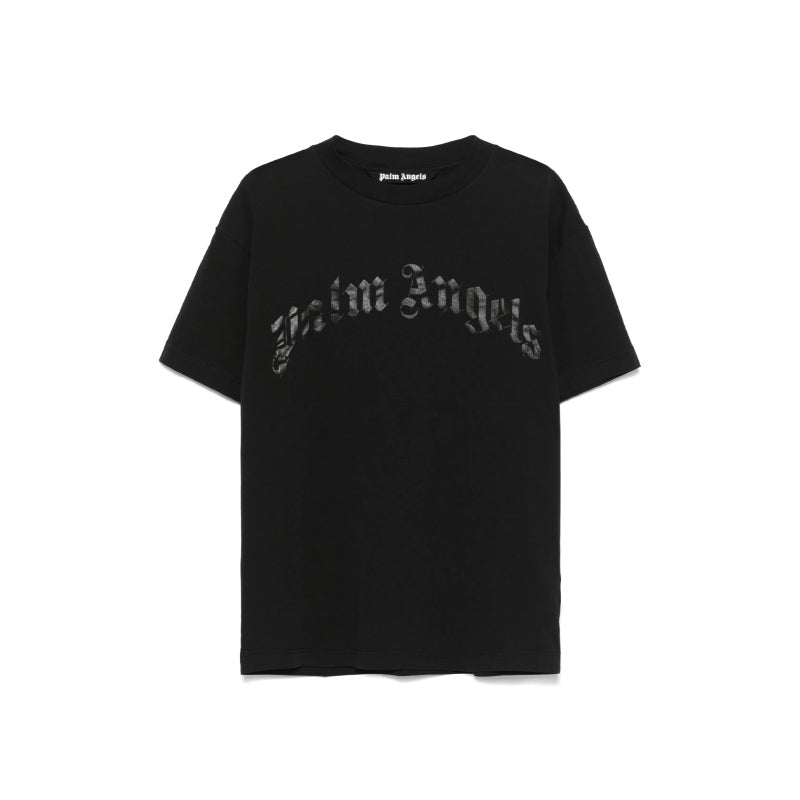 Palm Angels curved-logo T-shirt | Black