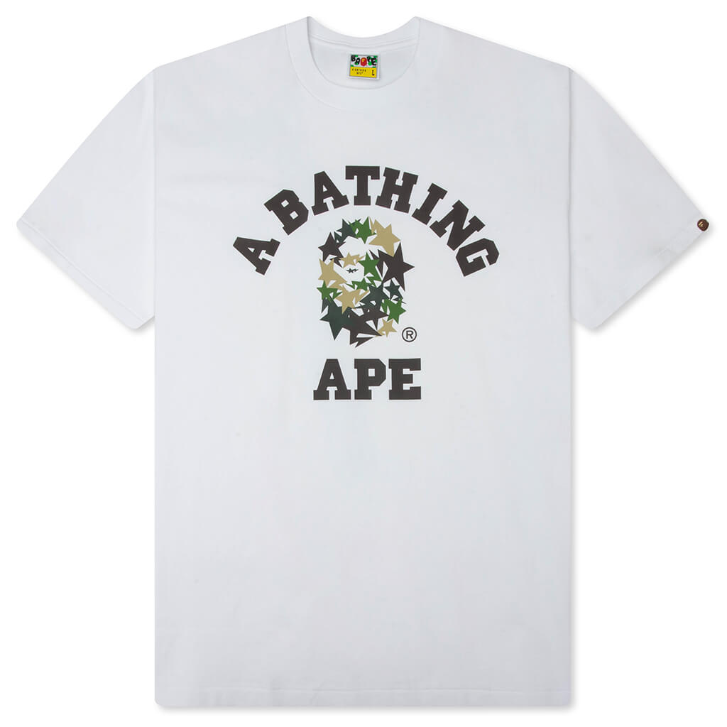 BAPE Sta College Relaxed Fit Tee White