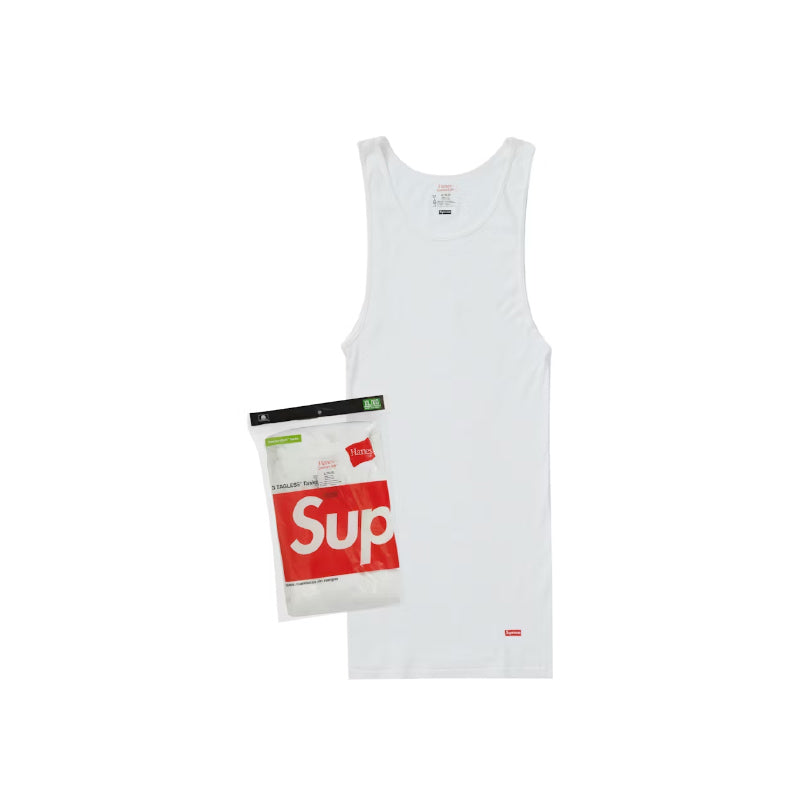 Supreme Hanes Tagless Tank Tops WHITE