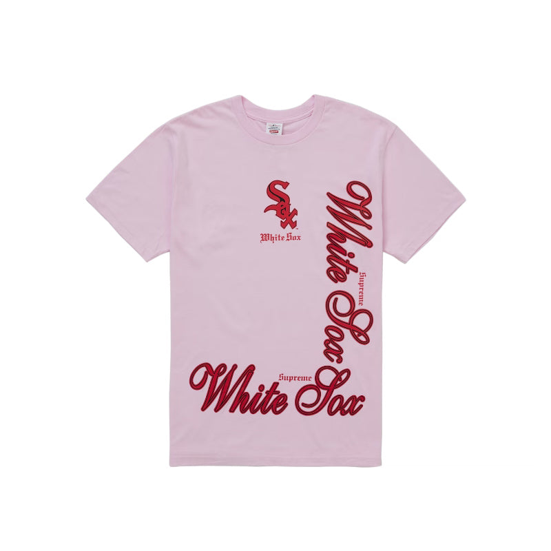 Supreme MLB Teams Sox Tee Light Pink