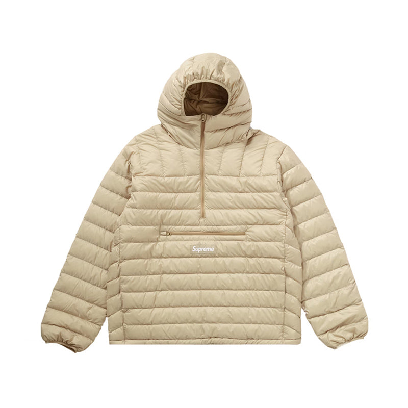 Supreme Micro Down Half Zip Hooded Pullover (FW22) Tan