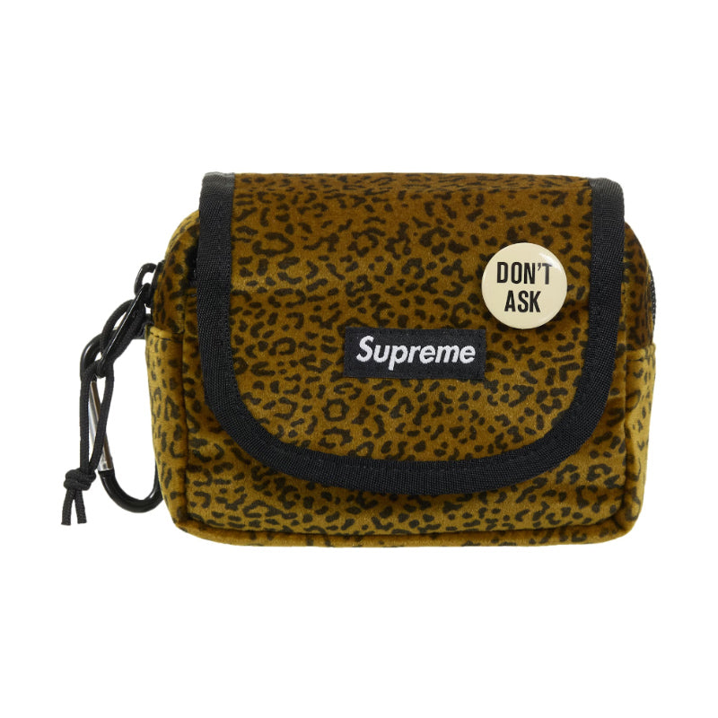 Supreme Velvet Mini Pouch Tan Leopard