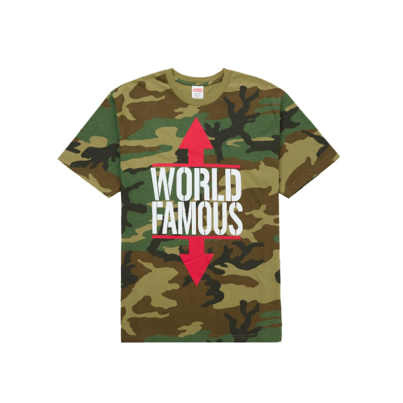 Supreme World Famous Tee Woodland Camo