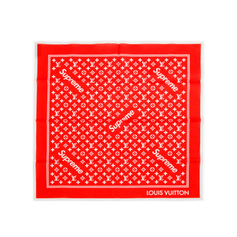 Supreme x Louis Vuitton Monogram Bandana Red