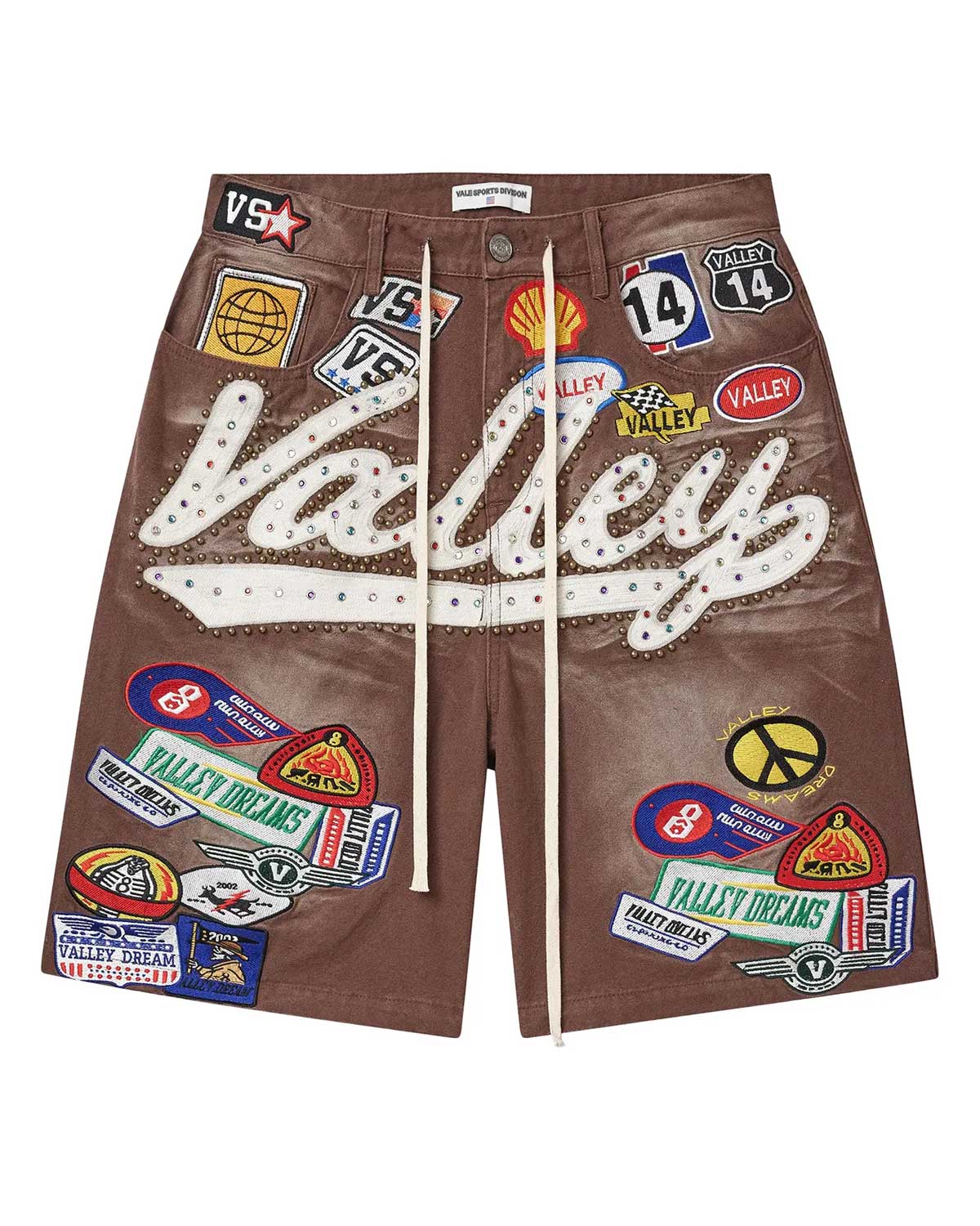 Vale Forever Brown 1980s Jorts 'Red/Wash'