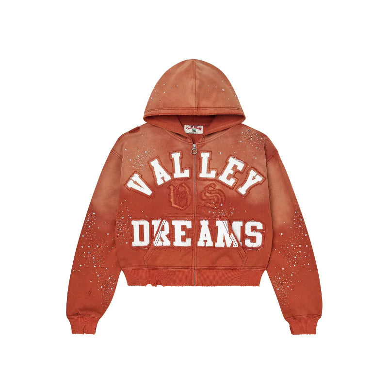 Vale Forever Classico Zip Up Hoodie 'Orange'