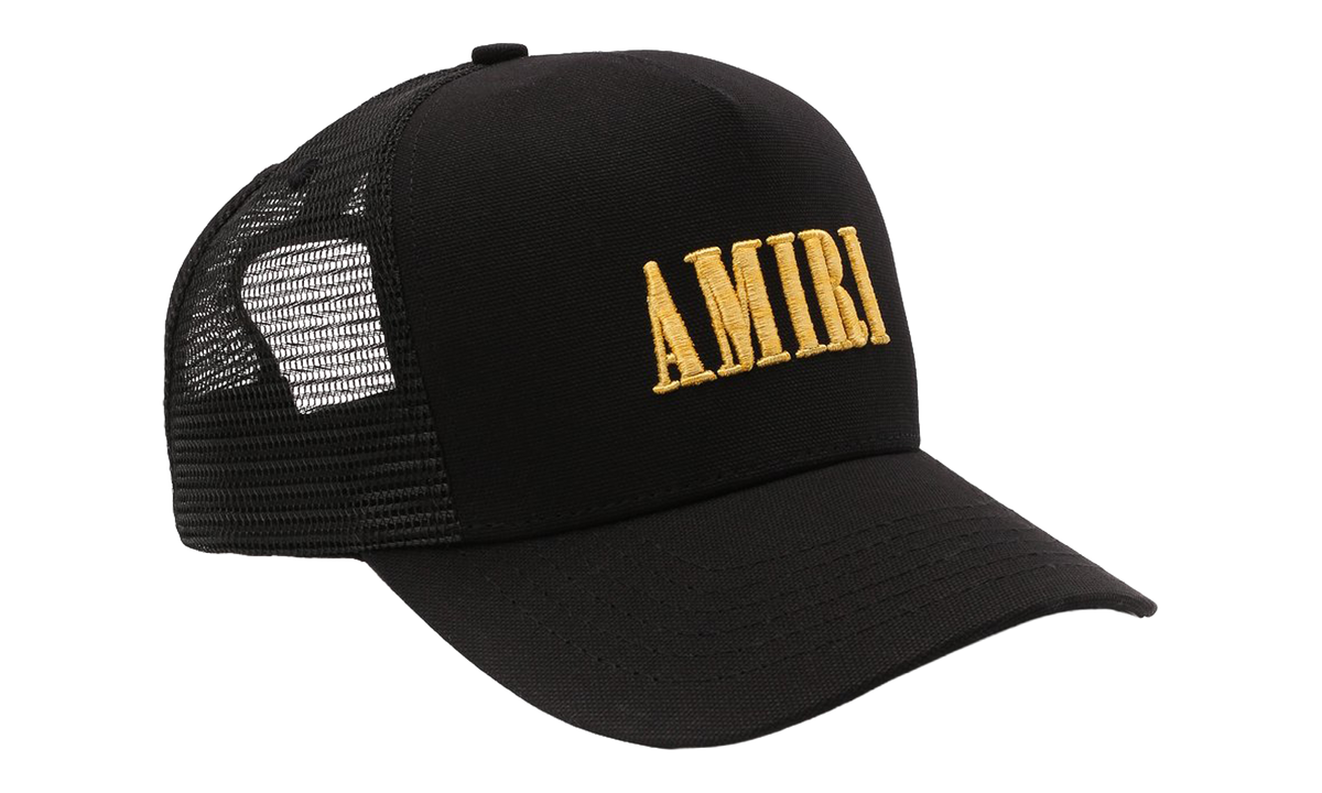 AMIRI Core Logo Trucker Hat Black/Yellow