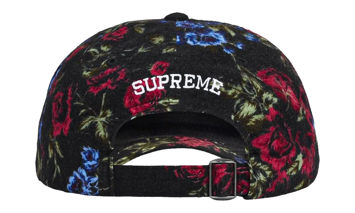 Supreme Floral Flannel 6-Panel Black