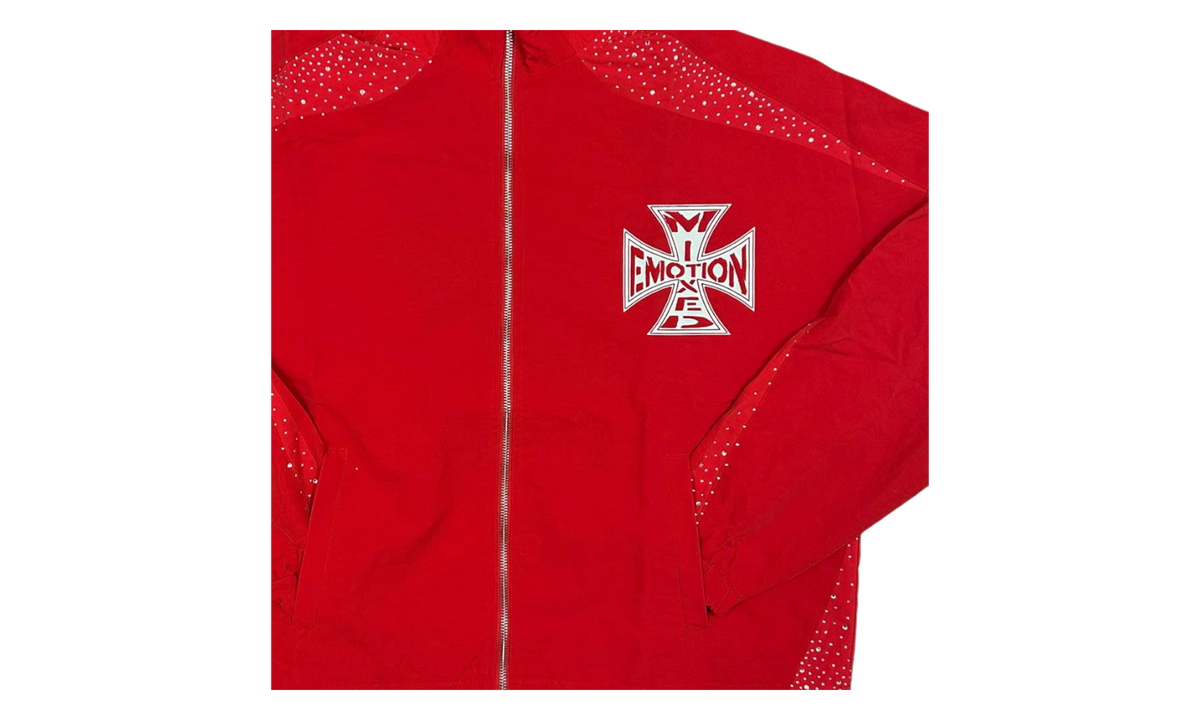 Mixed Emotions Classic Nylon Track Jacket Red