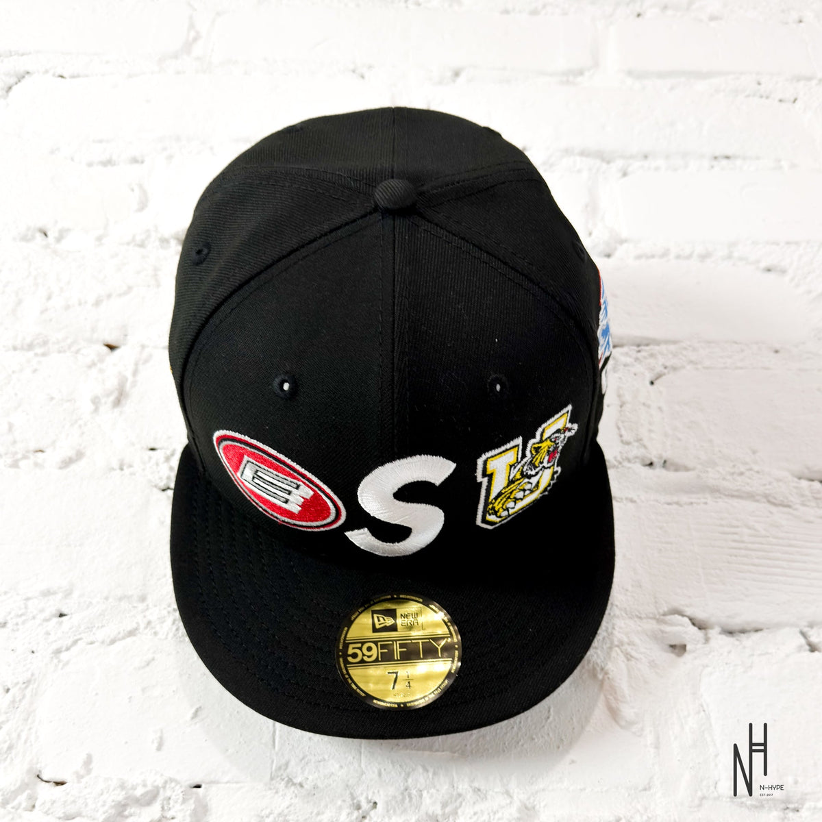 Supreme Mascots S Logo New Era 59Fifty Fitted Cap Black